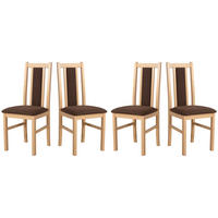ESSZIMMERSTUHL - 4er-Set Bos 14 sonoma soro 28 - Braun/Sonoma Eiche, Holz (43/94/40cm) - Leaf Design