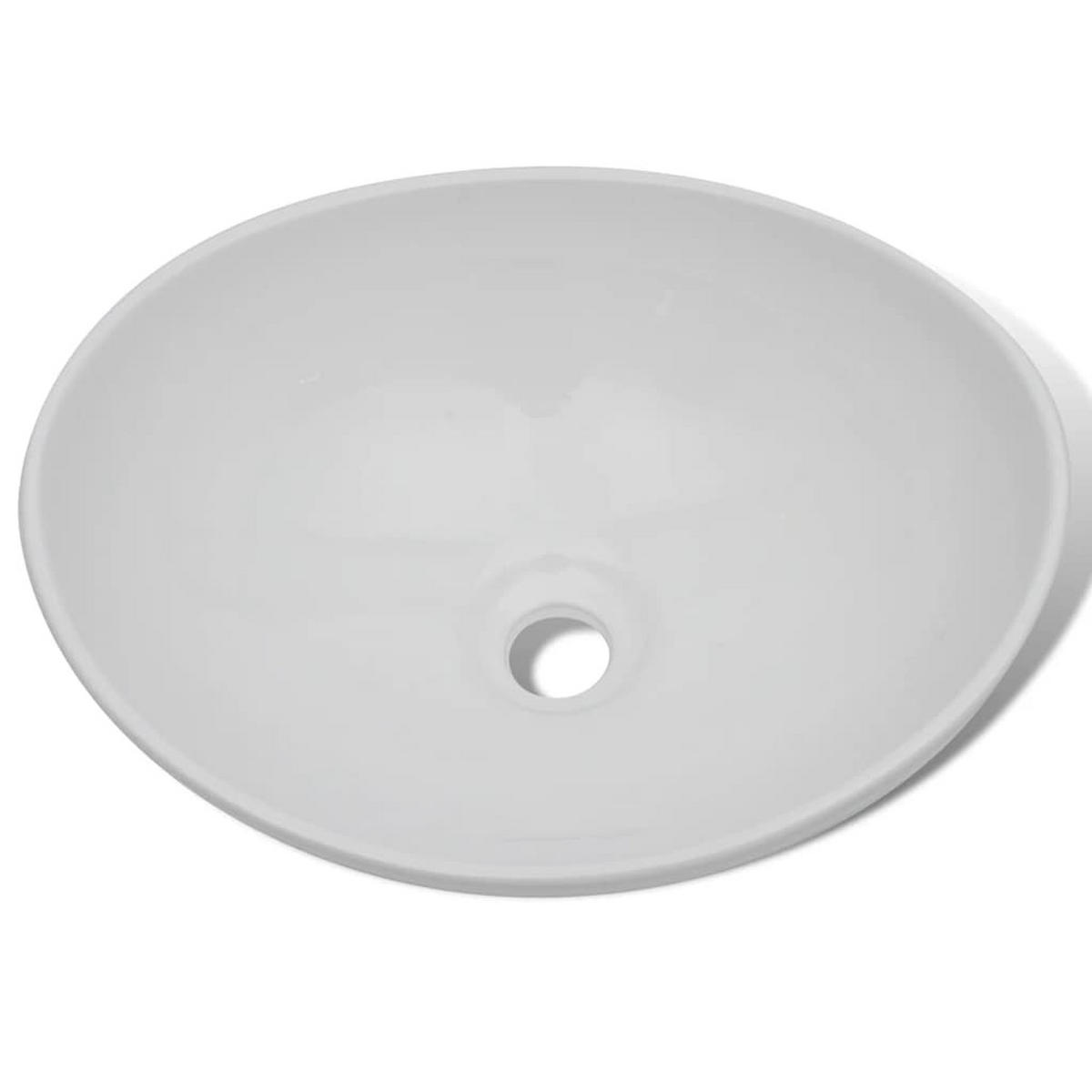 WASCHBECKEN mit Waschtischarmatur Laventure 40/33/13.5 cm - Weiß, Keramik (40/13.5/33cm) - Nettlife
