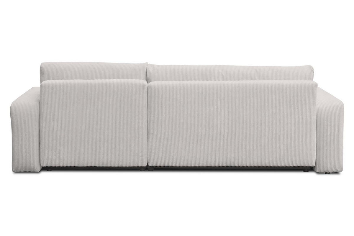 ECKSOFA Luna XL mit Schlaffunktion und Bettkasten Cord-Stoff (Beige) - Beige, Textil (274/142cm) - VENASI MÖBEL