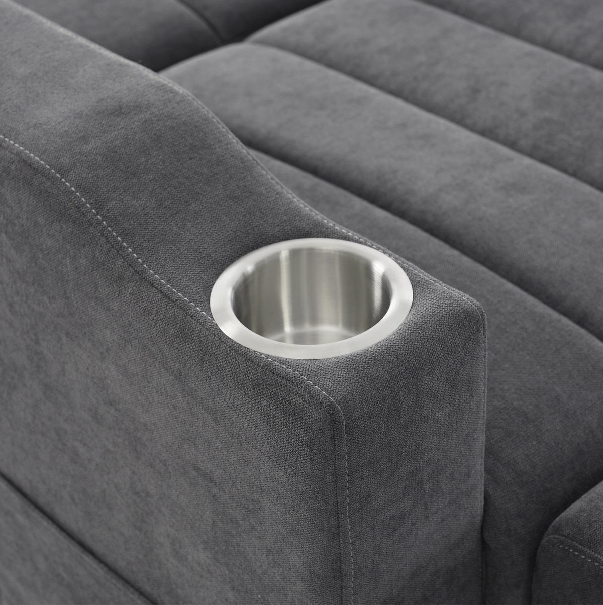 SCHLAFSOFA mit verstellbarer Rückenlehne 136 x 162 cm Grau 2-Sitzer - Grau, Metall (162/84/136cm) - Meubliv