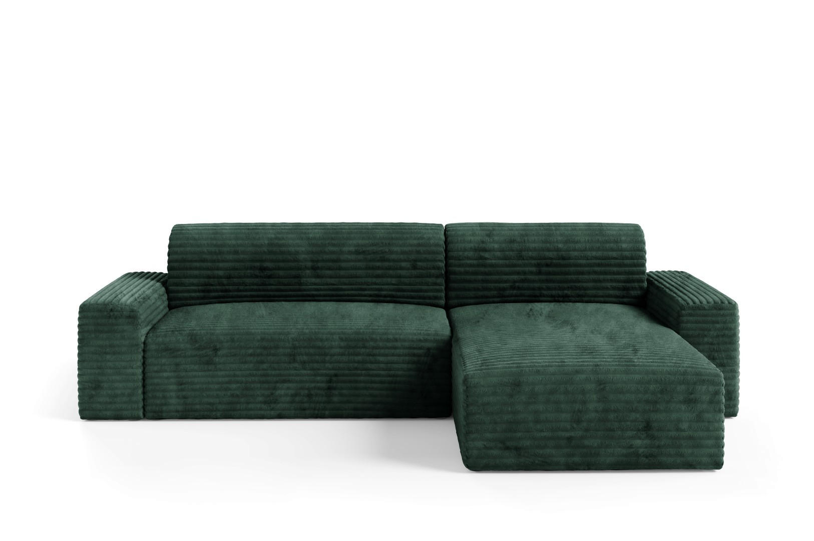 ECKSOFA mit Schlaffunktion Grün - Schwarz/Grün, Holz/Holzwerkstoff (300/185cm) - Furnisell