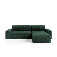 ECKSOFA mit Schlaffunktion Grün - Schwarz/Grün, Holz/Holzwerkstoff (300/185cm) - Furnisell
