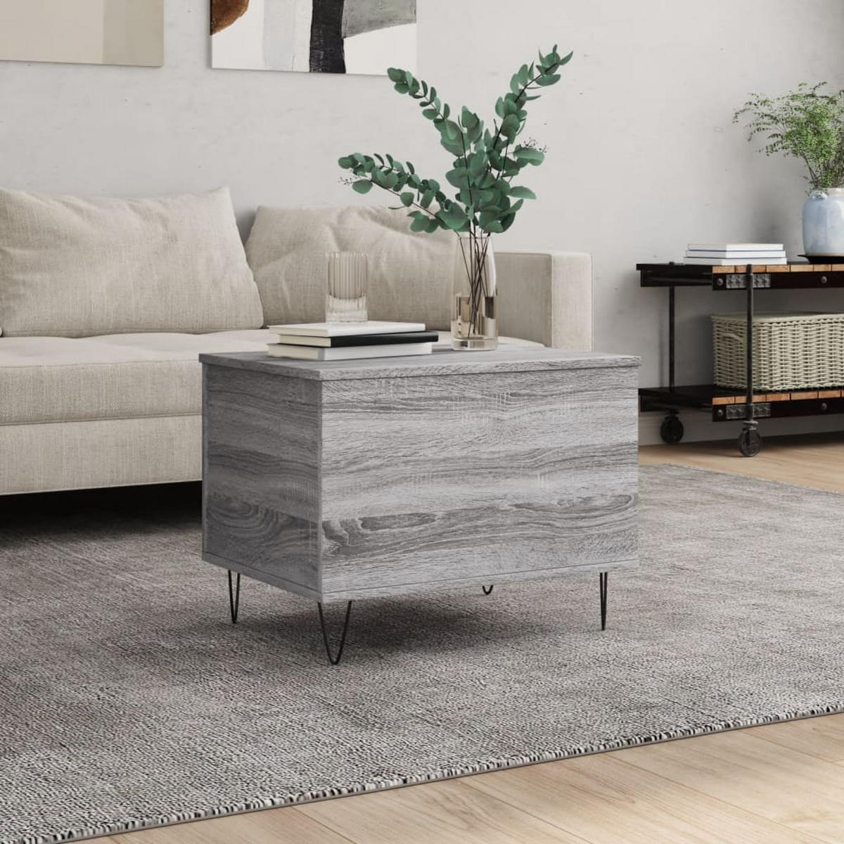 COUCHTISCH Grau Sonoma 60x44,5x45 cm Holzwerkstoff - Grau, Holzwerkstoff (60/60/45cm) - furnicato