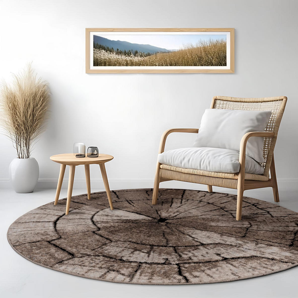 KURZFLORTEPPICH 120/120 cm Rodos 605 - Naturfarben, Kunststoff (120/120cm) - Paco Home