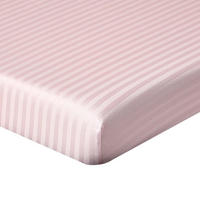 SPANNBETTLAKEN Damast gestreift, 100% Ägyptische Baumwolle - Rosa, Textil (120/190cm) - Homescapes