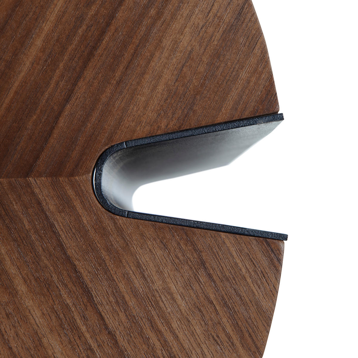 COUCHTISCH Furnier Walnuss und Schwarz Ø90 / 36 cm - Nussbaumfarben/Schwarz, Holz (90/90/36cm) - ANGEL CERDA