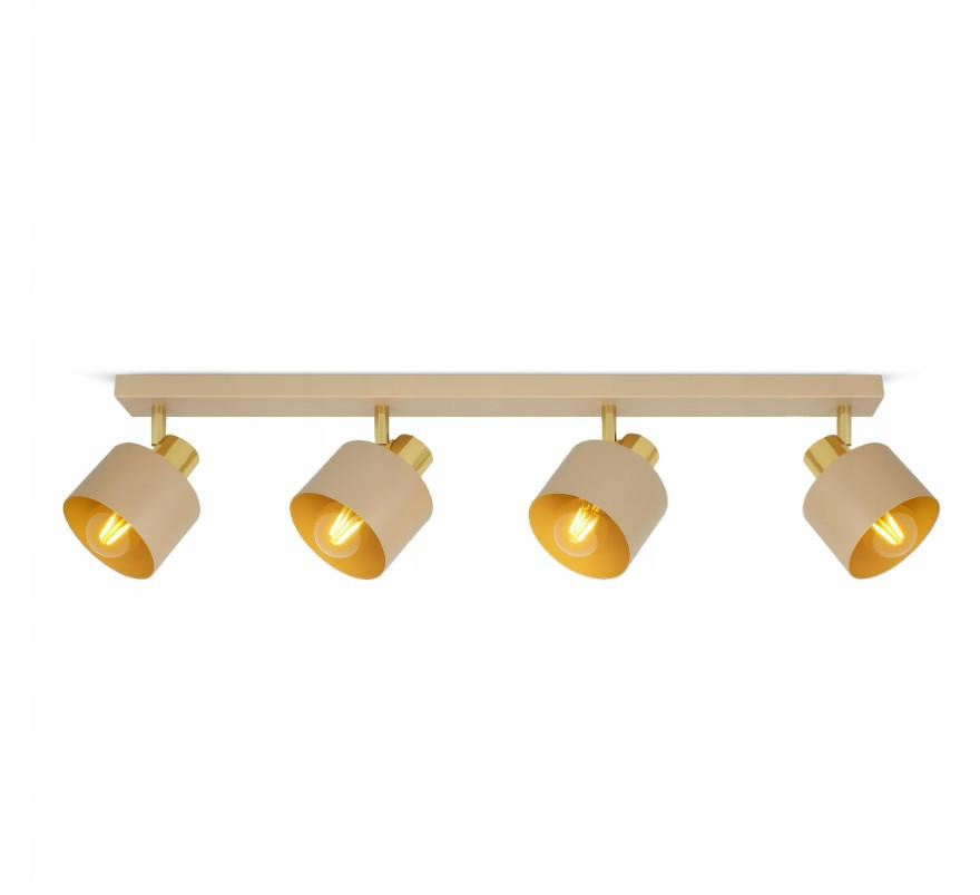 kiki design Deckenleuchte Beige, Gold 70x21x12 cm