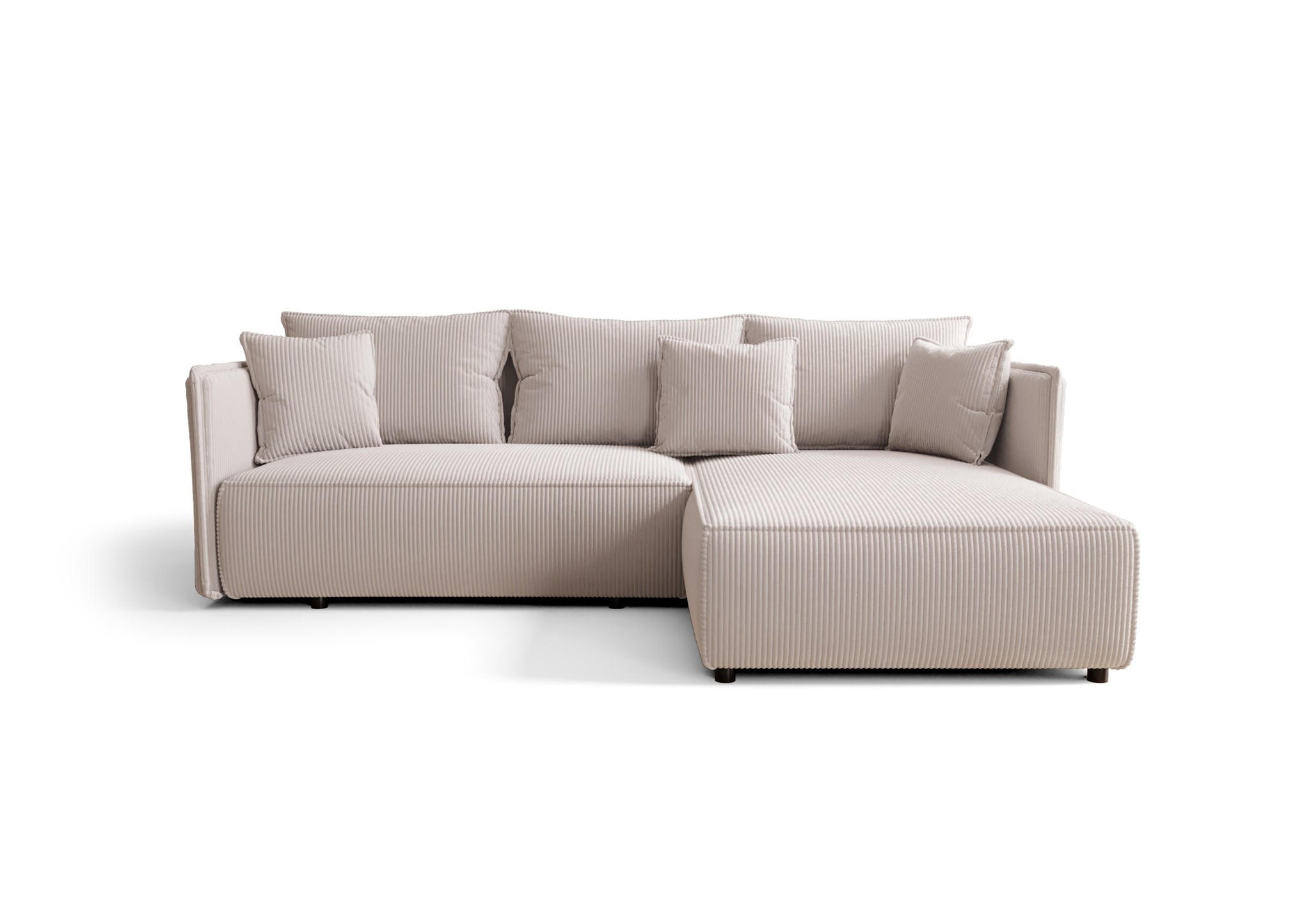 ECKSOFA Evora - Weiß, Holzwerkstoff/Textil (245/185cm) - Fun Möbel