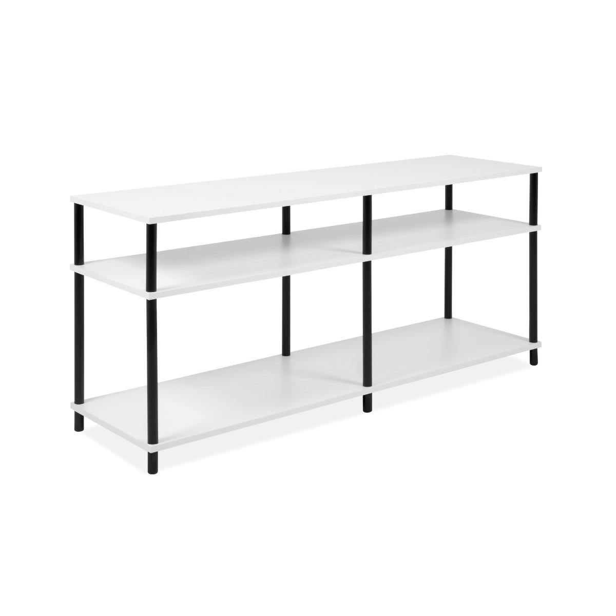 TV-MÖBEL mit 4 offenen Fächern 40/140/60 cm - Weiß, Holzwerkstoff (40/60/140cm) - Calicosy