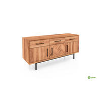 KOMMODE BREIT LEON Kernbuche - Kernbuche, Holz (144/65/45cm) - byoak