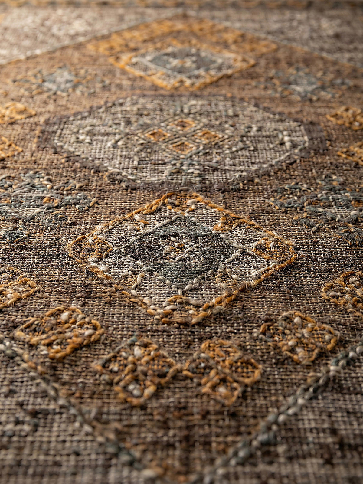 TEPPICH aus Naturfasern handgewebt BERMEO in Natur, im Vintage-Stil, aus Jute, 200 x 290 cm - Beige, Textil (200/290cm) - KADIMA DESIGN