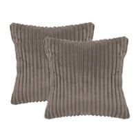 KISSENBEZUG, 2er-Set, 40x40 cm, 100% Polyester, Grau - Taupe, Textil (40/40cm) - Zollner