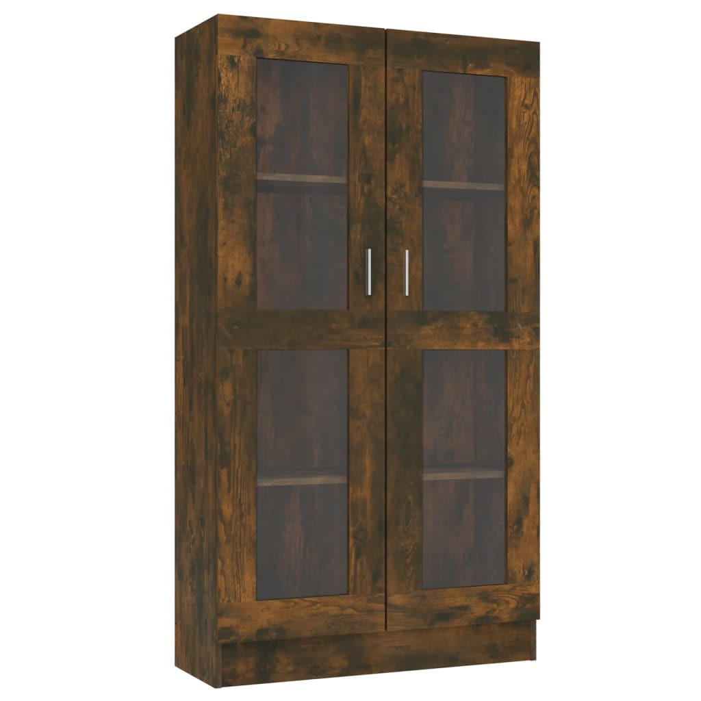 VITRINENSCHRANK Räuchereiche 82,5x30,5x150 cm Holzwerkstoff - Braun, Holzwerkstoff (82.5/150/30.5cm) - furnicato