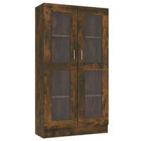 VITRINENSCHRANK Räuchereiche 82,5x30,5x150 cm Holzwerkstoff - Braun, Holzwerkstoff (82.5/150/30.5cm) - furnicato