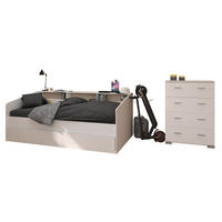 JUGENDZIMMER Sleep 45 in Weiß 3 teilig - Weiß, Holzwerkstoff (120/200/80cm)