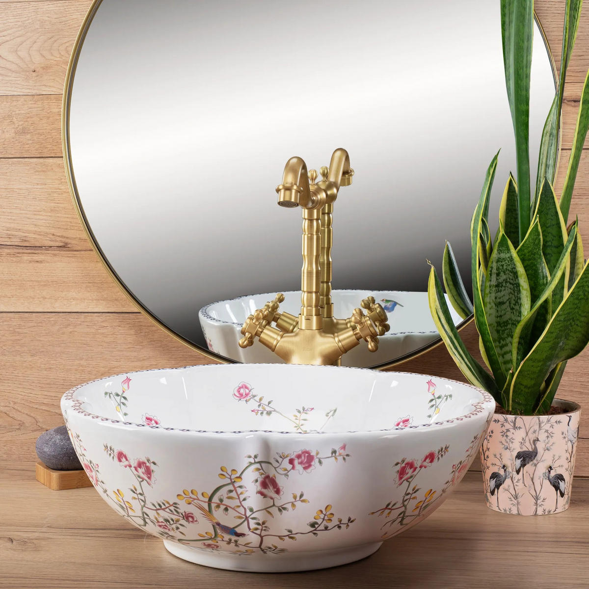 AUFSATZWASCHBECKEN Rea Felicia - Weiß, Keramik (42.5/15/42.5cm) - REA