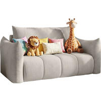 SCHLAFSOFA Lilo mit Bettkasten, Hellgrau Cordstoff 120/86/101 cm - Hellgrau/Schwarz, Kunststoff/Textil (120/86/101cm) - WFL GROUP