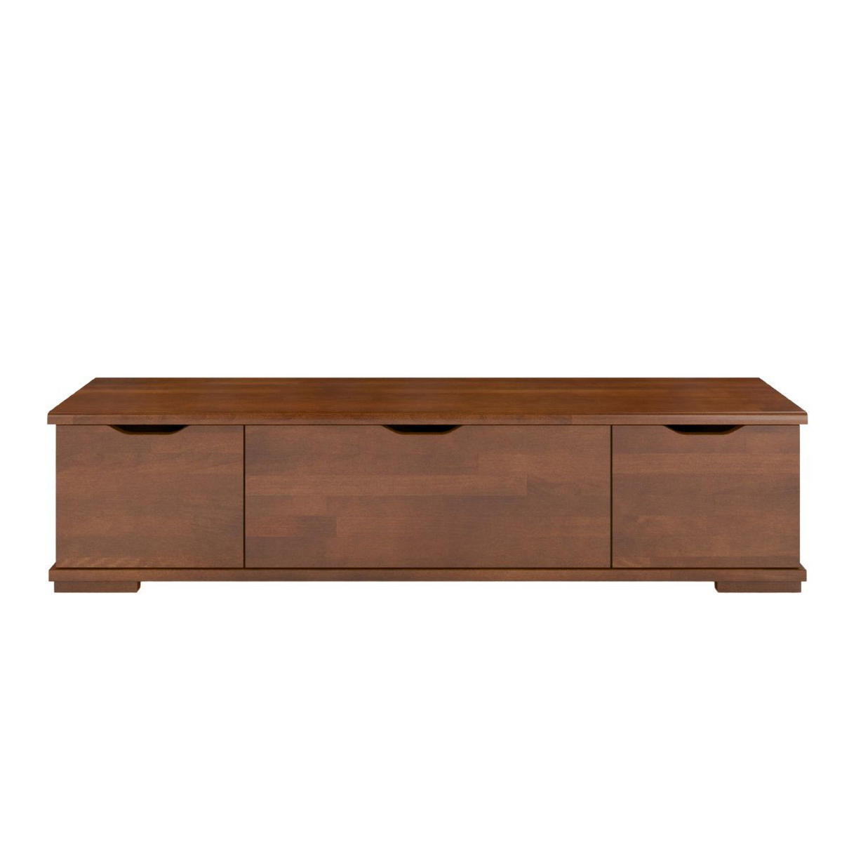MASSIVHOLZ-TV-SCHRANK Arhus, Buche - lackiert, Nussbaumfarbe - Walnussfarben, Holz/Buchenholz (157.2/38.5/45cm) - Visby