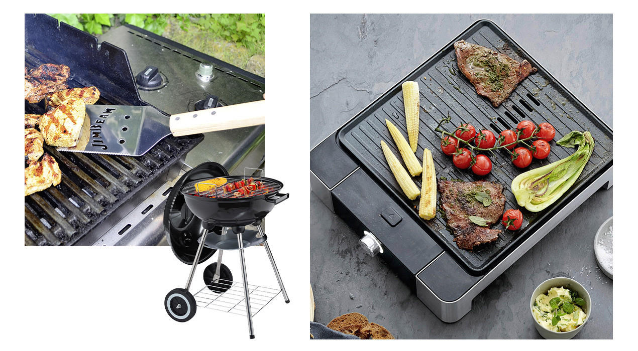 collage grill und grillgemüse