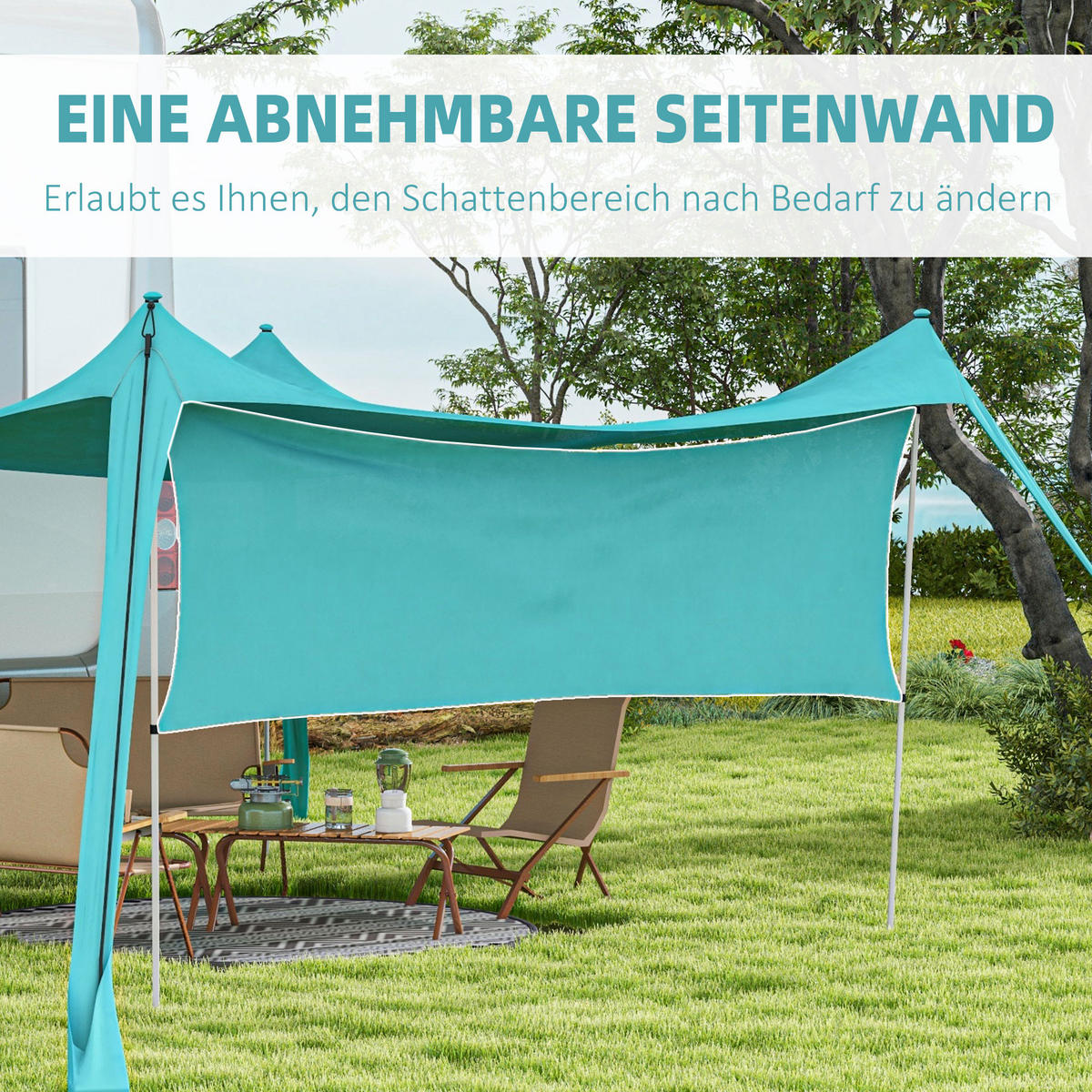 GARTENZELT Himmelblau, Polyammoniak, Stahl - Hellblau, Metall (300/300cm) - Outsunny