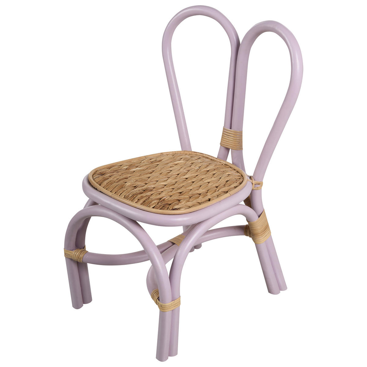 KINDERSESSEL Violett Desimi - Violett, Naturmaterialen (38/60/38cm) - Beliani