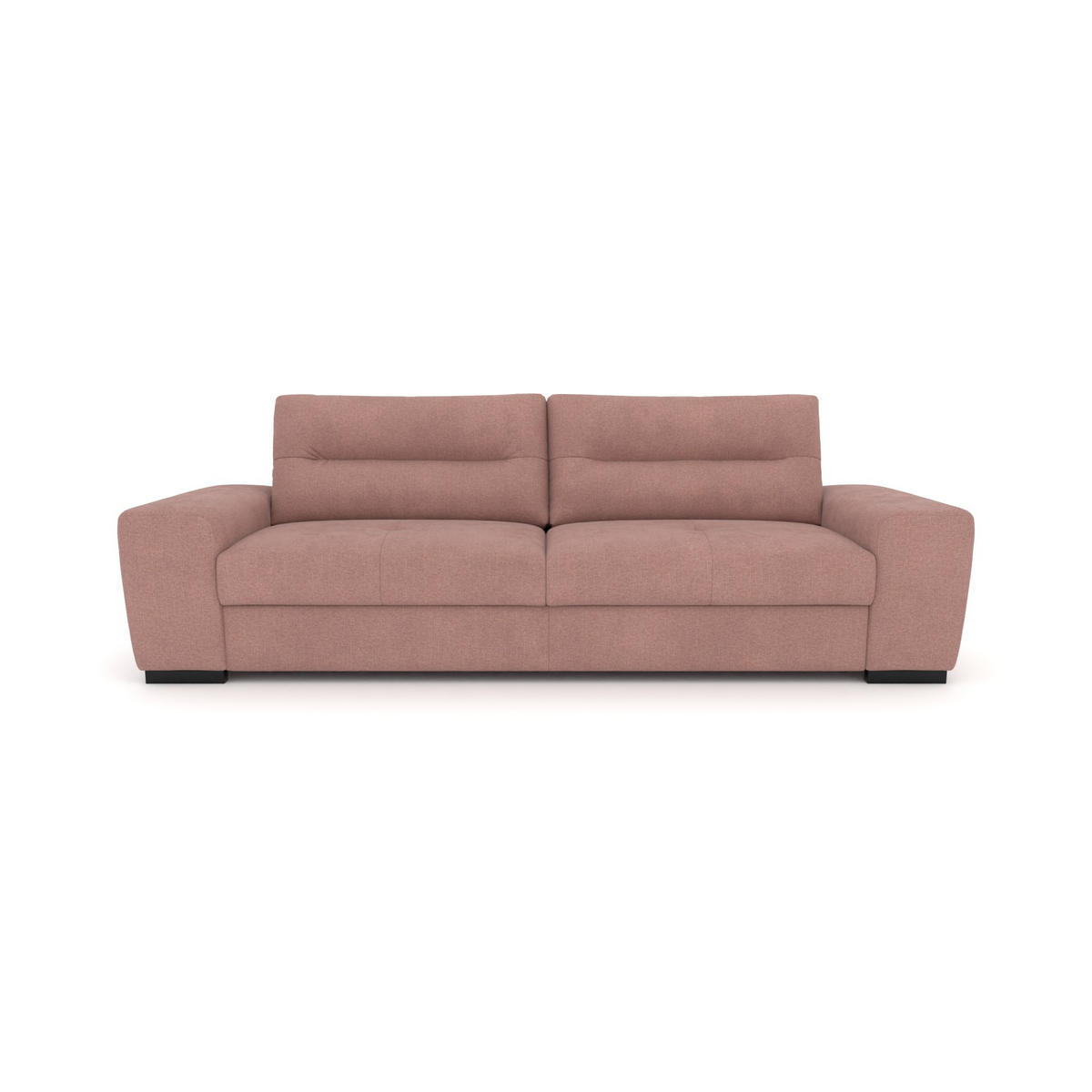 3-SITZER Carlisle Chenille Rosa 274/97/93 cm - Rosa, Kunststoff/Textil (274/93/97cm) - foamnova