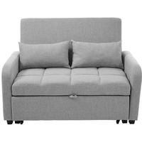 SCHLAFSESSEL multifunktional mit verstellbarem Rückenteil Antikgrau 127/75/94 cm - Grau, Kunststoff (127/94/75cm) - OKWISH