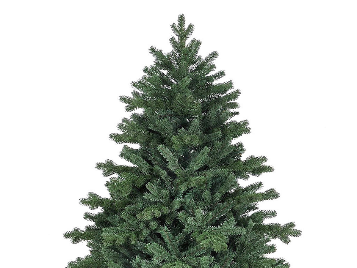 WEIHNACHTSBAUM künstlicher 210 cm, CHAMPAGNEGLANZ, mit 106-teiligem Weihnachtsbaumschmuck, inkl. Metallständer und Aufbewahrungsbox - Champagner/Goldfarben, Kunststoff/Metall (134/210cm) - LAALU