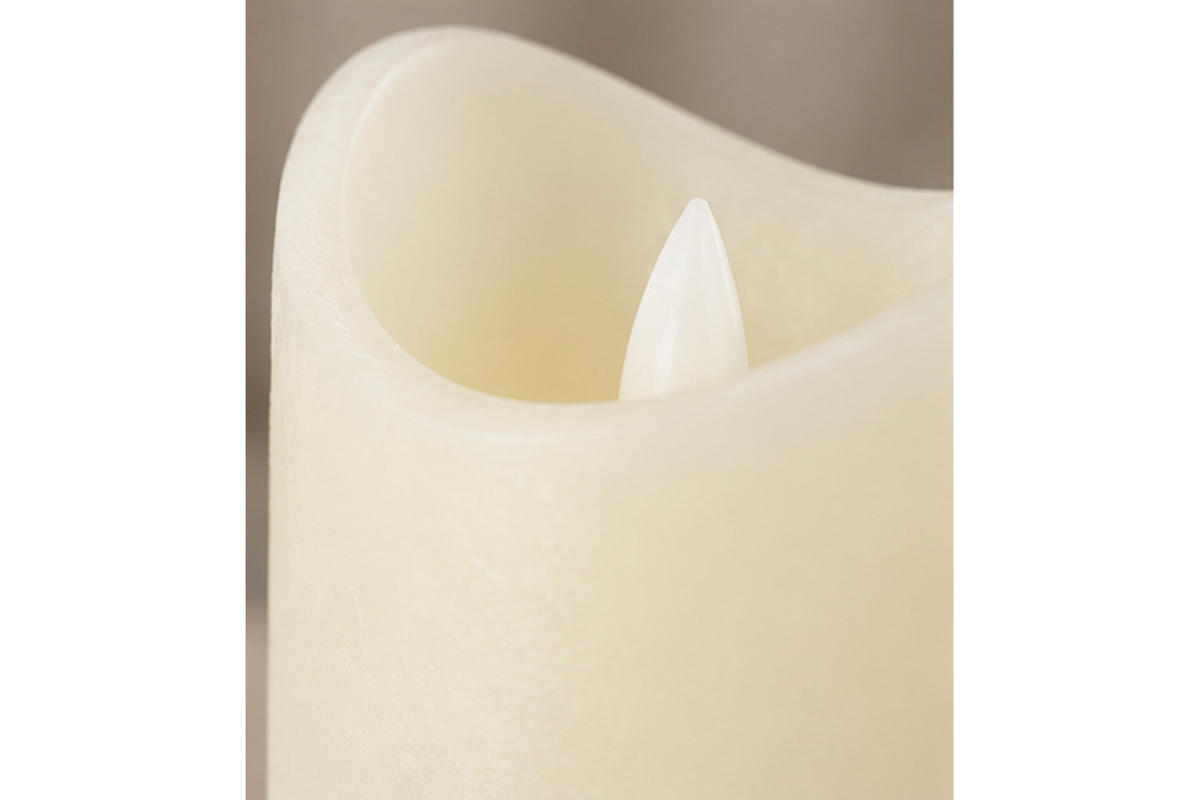 LED-KERZE Ø7,5x10 cm, Creme - Creme, Naturmaterialien (7.5/7.5/10cm) - dasmöbelwerk