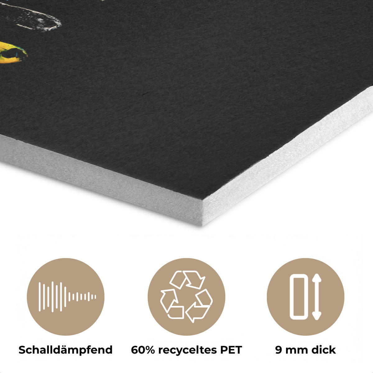 AKUSTIKBILD Löffel - Gewürze - Modern - Graffiti - Farbe - Farbenfroh Wandbilder 60x80 cm - Multicolor, Textil (60/80/0.9cm) - MuchoWow