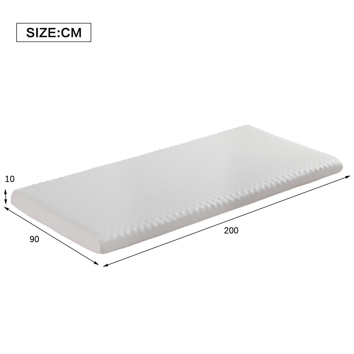 KOMFORTSCHAUMMATRATZE 90/200 cm Grau Härte H3 mit Bezug und 23D Schwamm - Grau, Textil (90/200cm) - Oxeza