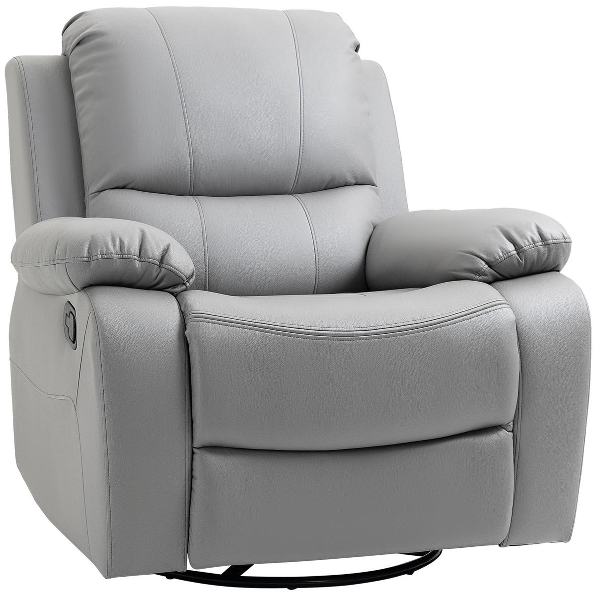 RELAXSESSEL, Polyester, Schaumstoff Grau - Grau, Kunststoff (100/98/93cm) - HOMCOM