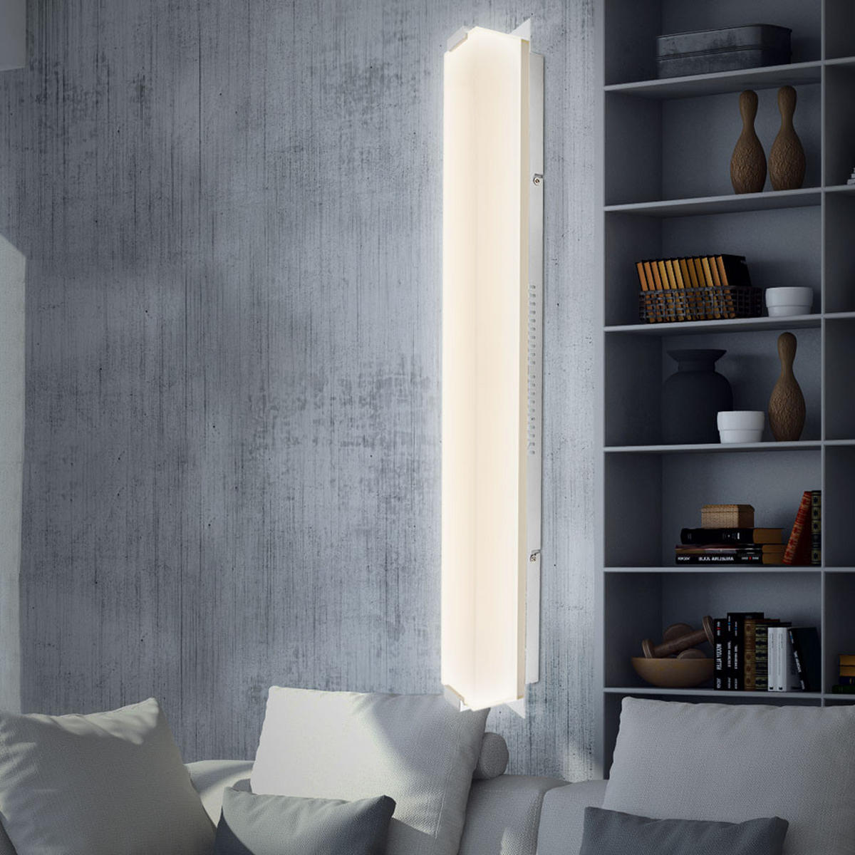 LED WANDLEUCHTE ABRUZZO Chrom Silber - Silberfarben, Glas (11/10/81cm) - Globo Lighting