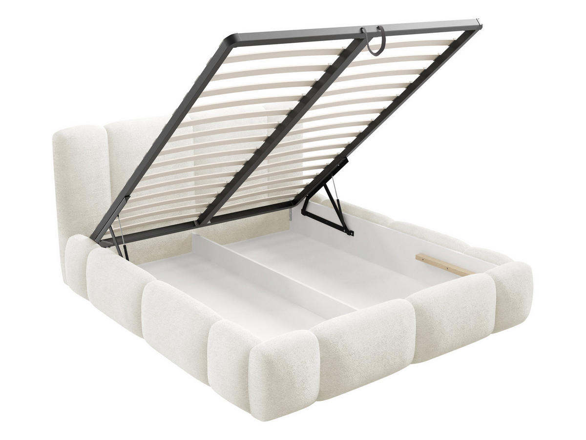 POLSTERBETT Bianco Boucle - Creme, Holz/Textil (140/200cm) - MIRJAN24