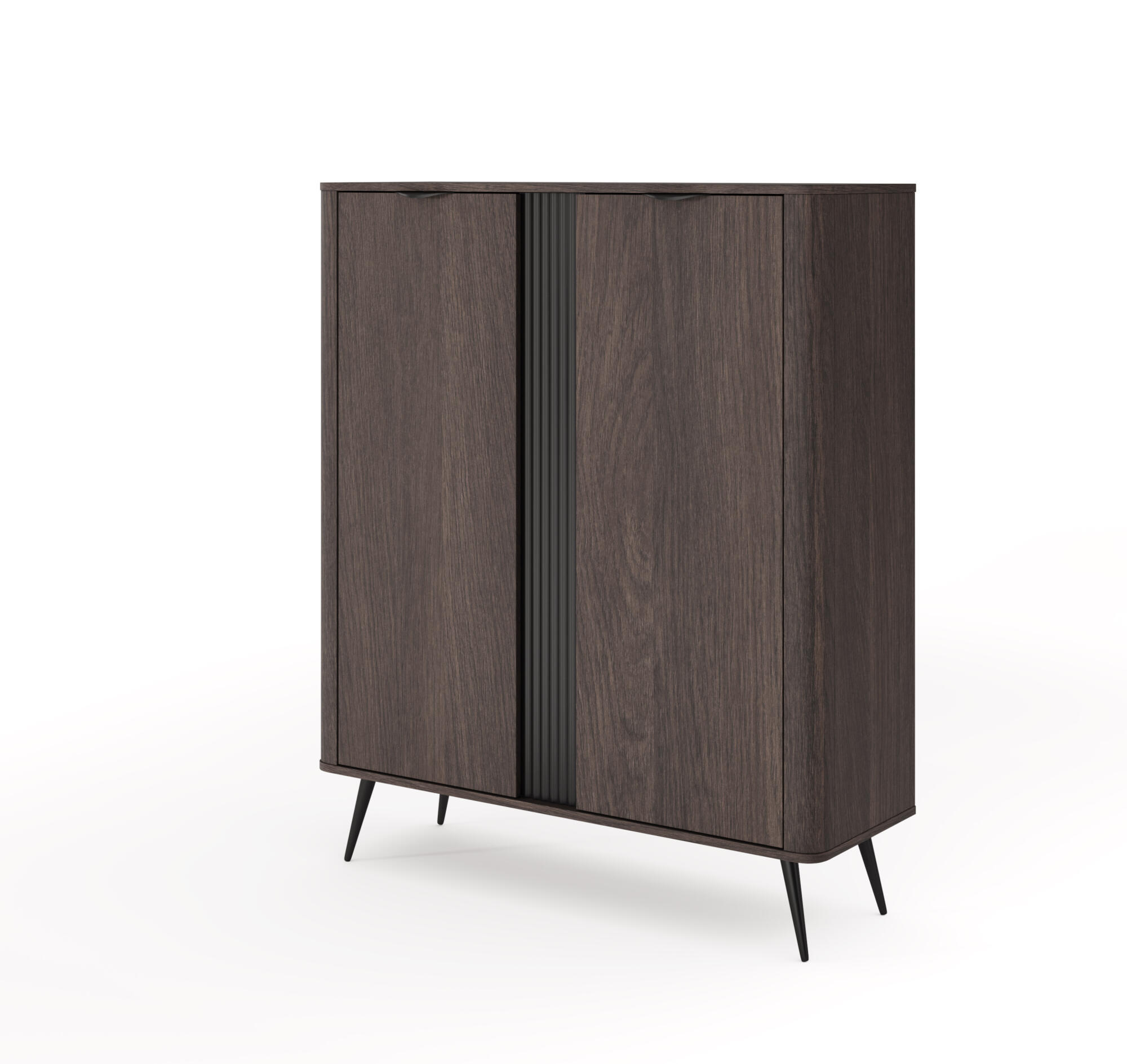 VITRINE VERIS Braun 113x38x134 cm - Braun, Holzwerkstoff (113/134/38cm) - FURNLUX