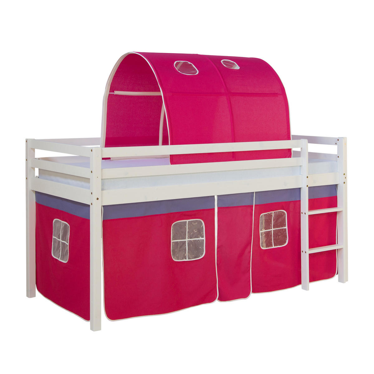 HOCHBETT Leiter 90/200 cm Pink - Pink/Weiß, Holz - Homestyle4u