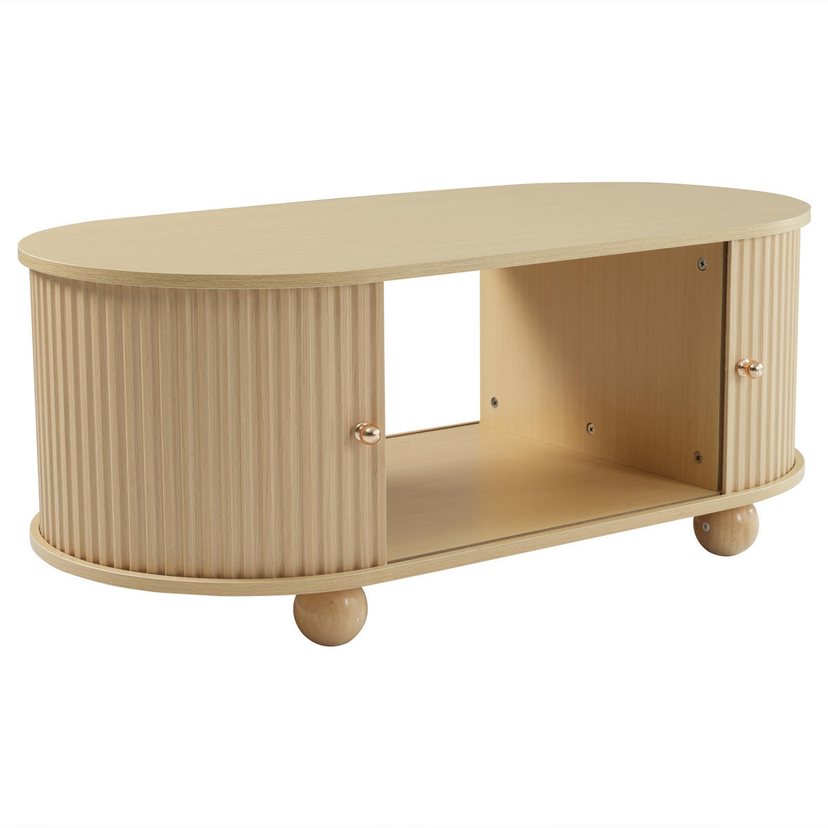 COUCHTISCH Holzfarben 100/50/40 cm - Naturfarben, Holzwerkstoff (50/100/40cm) - PANGIVO