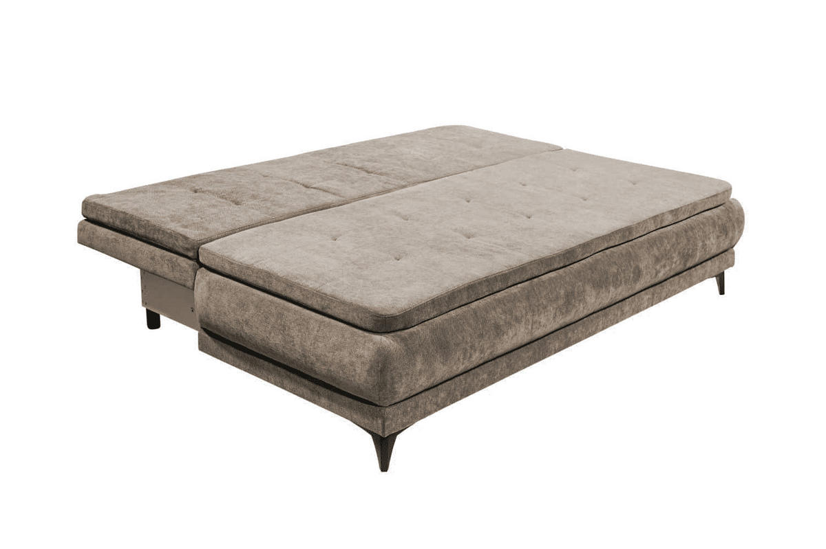 SCHLAFSOFA mit Bettkasten und Schlaffunktion - Schwarz/Braun, Holz/Kunststoff (210/96/106cm) - ed exciting design