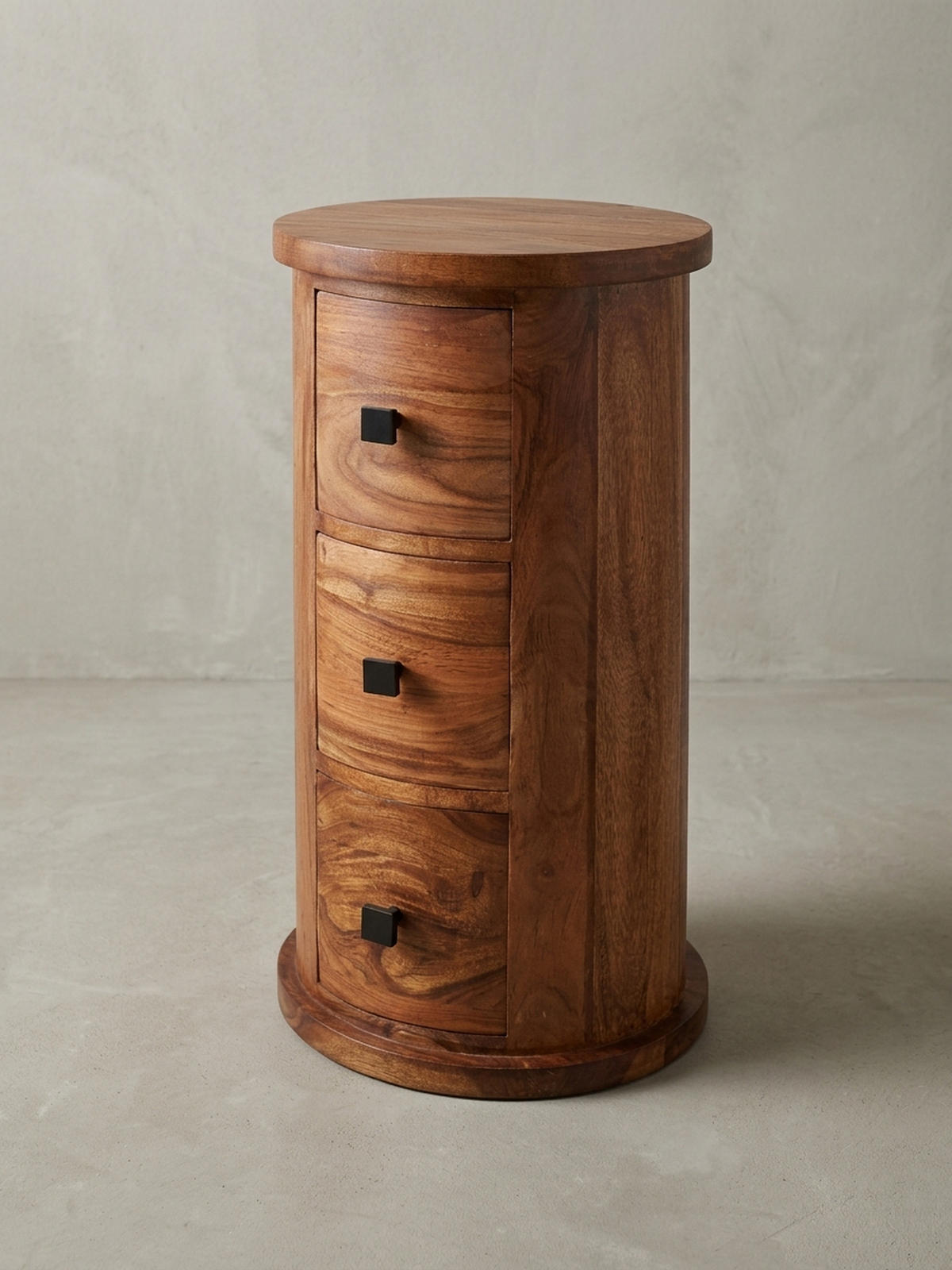 KOMMODE – Massivholz, 3 Schubladen, rustikal - Braun, Holz/Metall (35/65/35cm) - KADIMA DESIGN