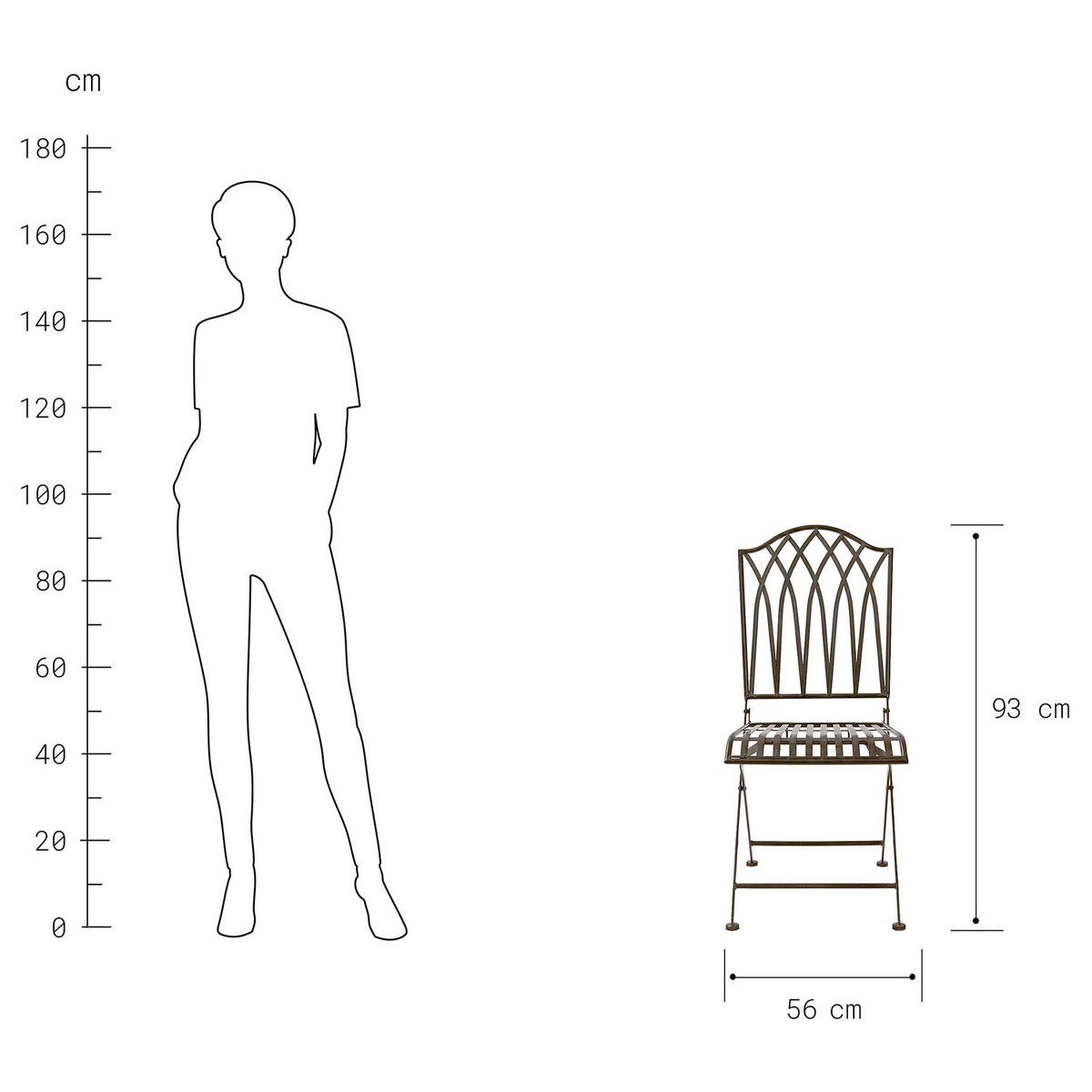 GARTENMÖBEL-SET (3-teilig) Mandala Garden - Braun, Metall - Butlers