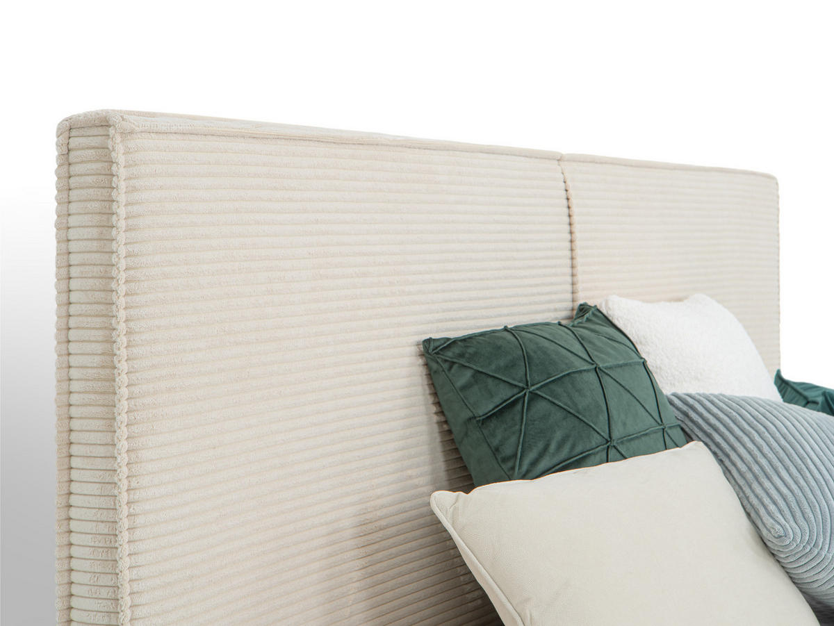 BOXSPRIGBETT Buffalo Beige 180/200 cm H3/H4 Cord - Beige, Textil (180/200cm) - wonello