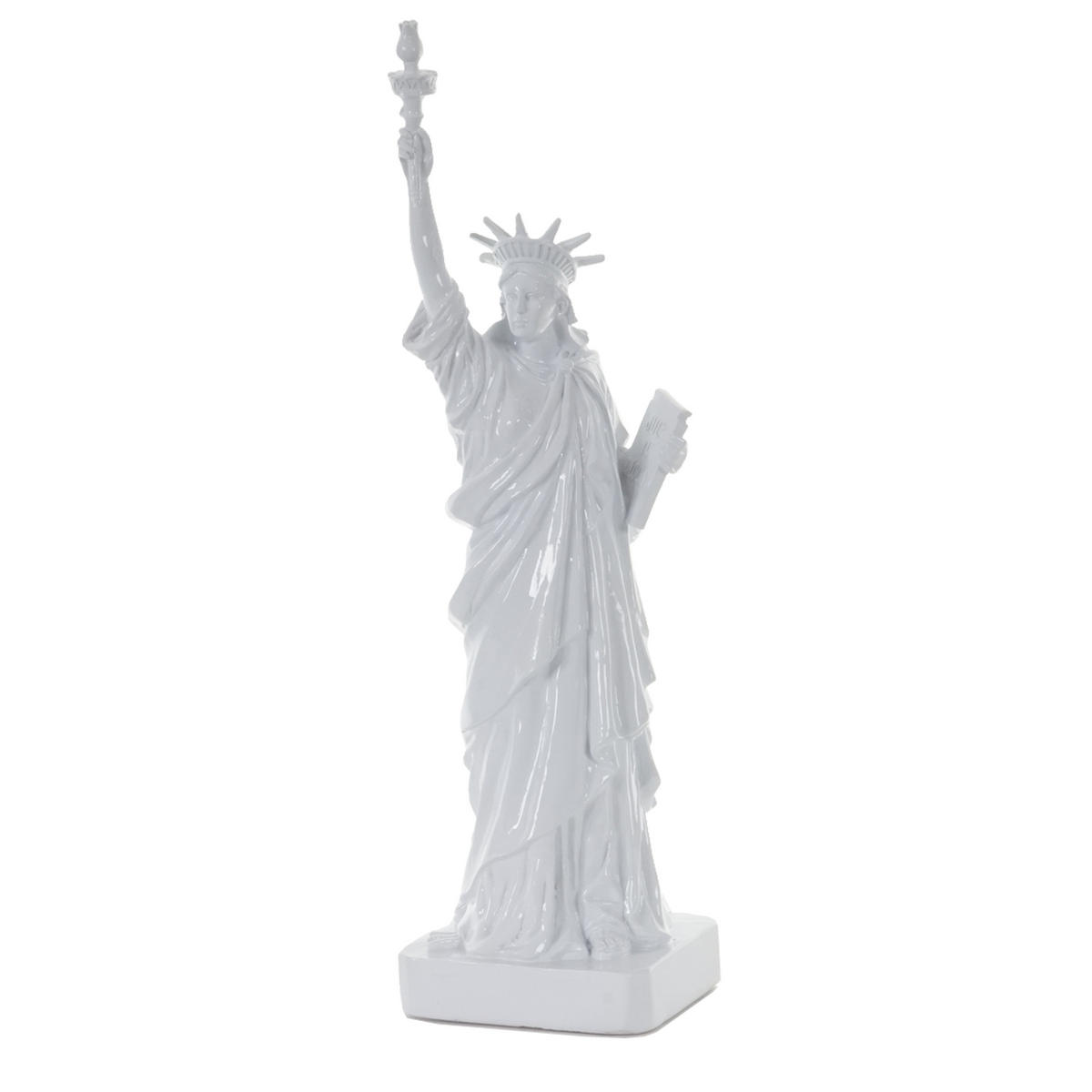 DEKO FIGUR FREIHEITSSTATUE Weiß - Weiß, Stein (10/40/11cm) - MCW