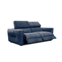 SOFA CALVERA 3-Sitzer mit 2 Relaxfunktionen, dunkelblau - Dunkelblau, Holzwerkstoff/Textil (204/79/106cm) - Courtois Laville