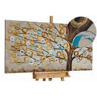 ACRYLBILD HANDGEMALT 140/70 cm - Beige/Kupferfarben, Holz/Textil (140/70cm) - KUNSTLOFT