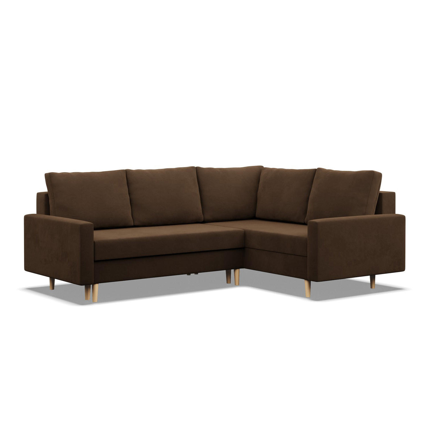 ECKSOFA Blank rechts braun - Braun, Textil (223/172cm) - SIMKAM Furniture