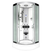 DAMPFDUSCHE Dusche D46-50M3 Weiß 90x90 - Weiß, Glas/Kunststoff (90/90/225cm) - AcquaVapore by Sandra Jentho