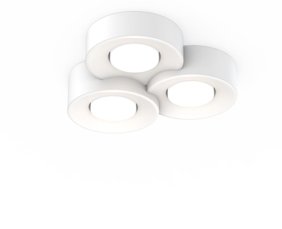 DECKENSTRAHLER Funkeldar 5.5/26.1/28 cm - Weiß, Metall (28/5.5/26.1cm) - ZMH