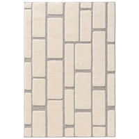 TEPPICH Elvy Cream/Grau 160x230 cm - Creme, Kunststoff (160/230cm) - benuta