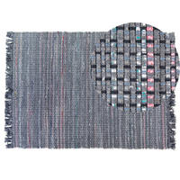 TEPPICH geflochten Besni 200/140 cm - Grau, Textil (140/200cm) - Beliani