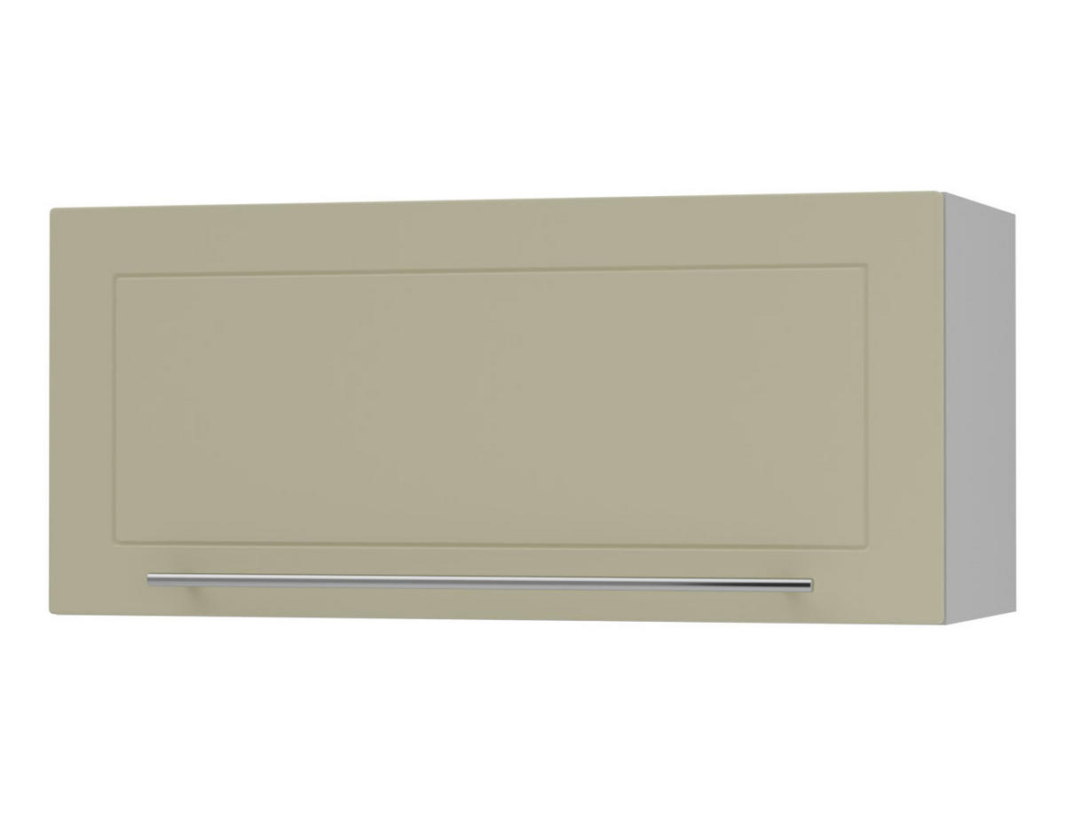 KLAPPHÄNGESCHRANK Kvantum W4B/80-AV Vanille Matt / Grau Matt 80 / 32,5 / 36cm - Creme/Grau, Holz/Holzwerkstoff (80/36/32.5cm) - Feldmann-Wohnen
